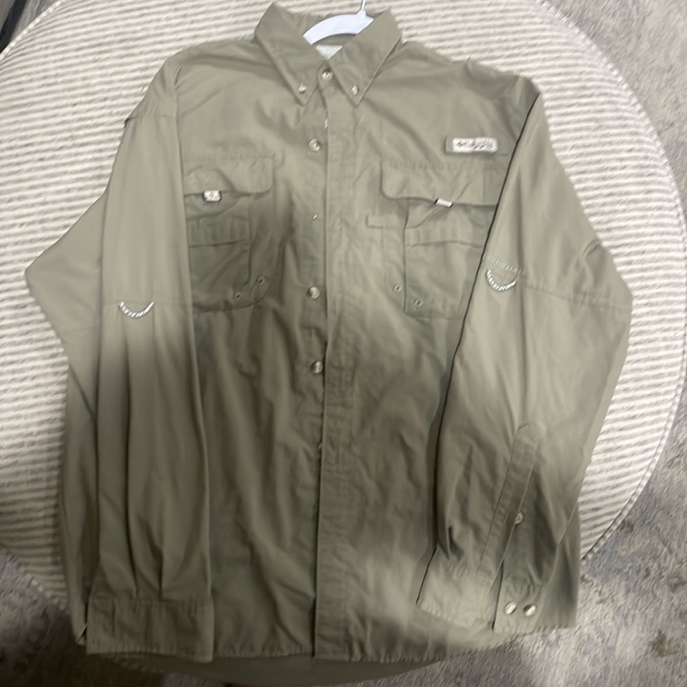 Green Columbia long sleeve PFG size L